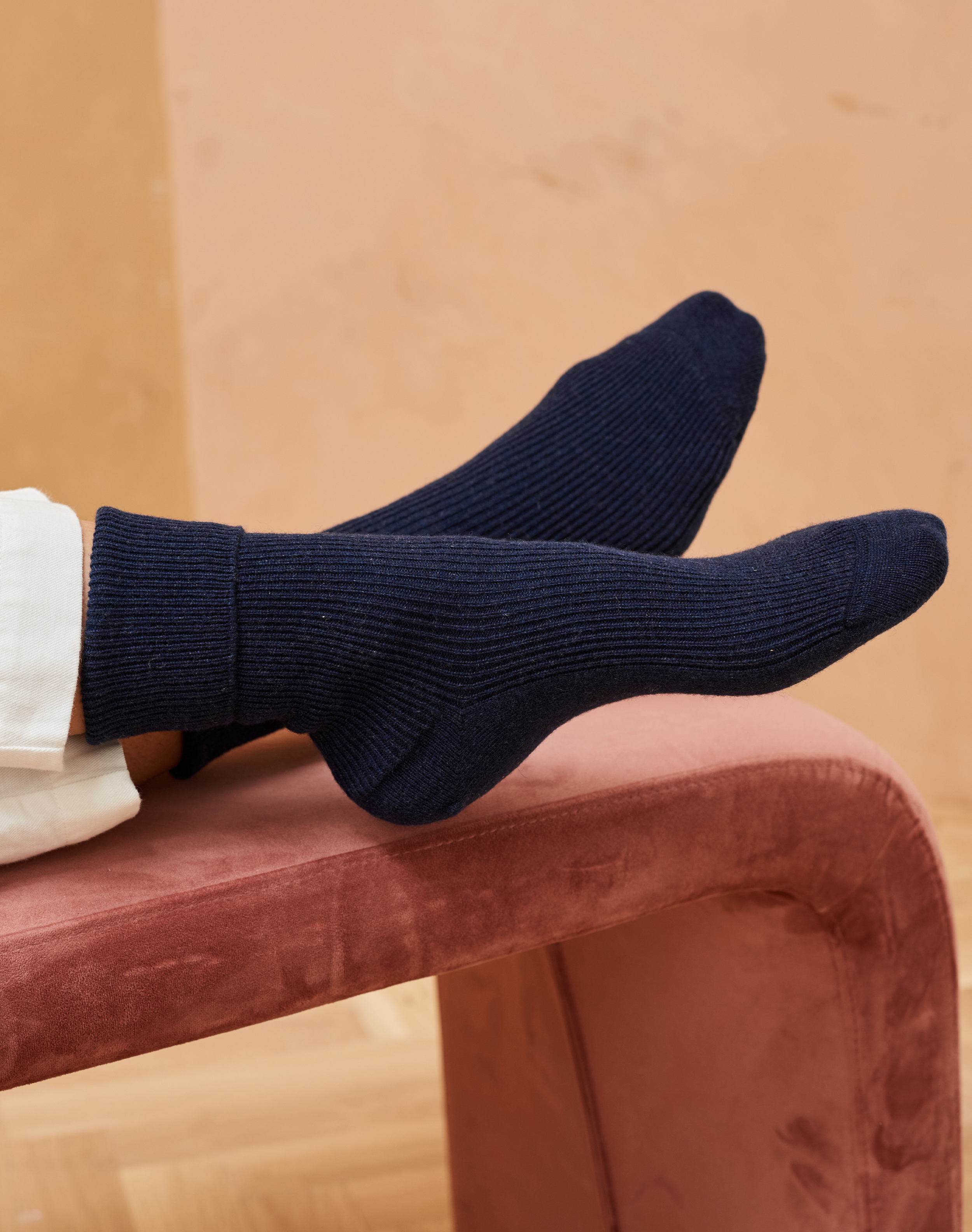 Women’s Cashmere Socks French Navy