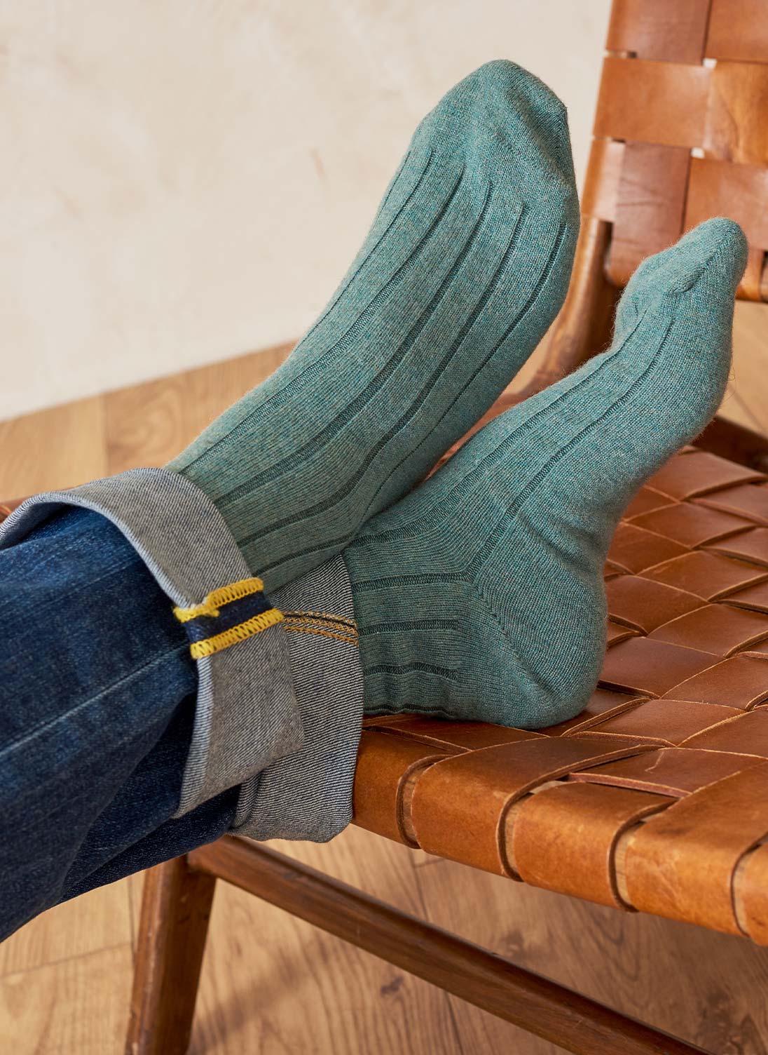Men’s Cashmere Socks Green Lovat